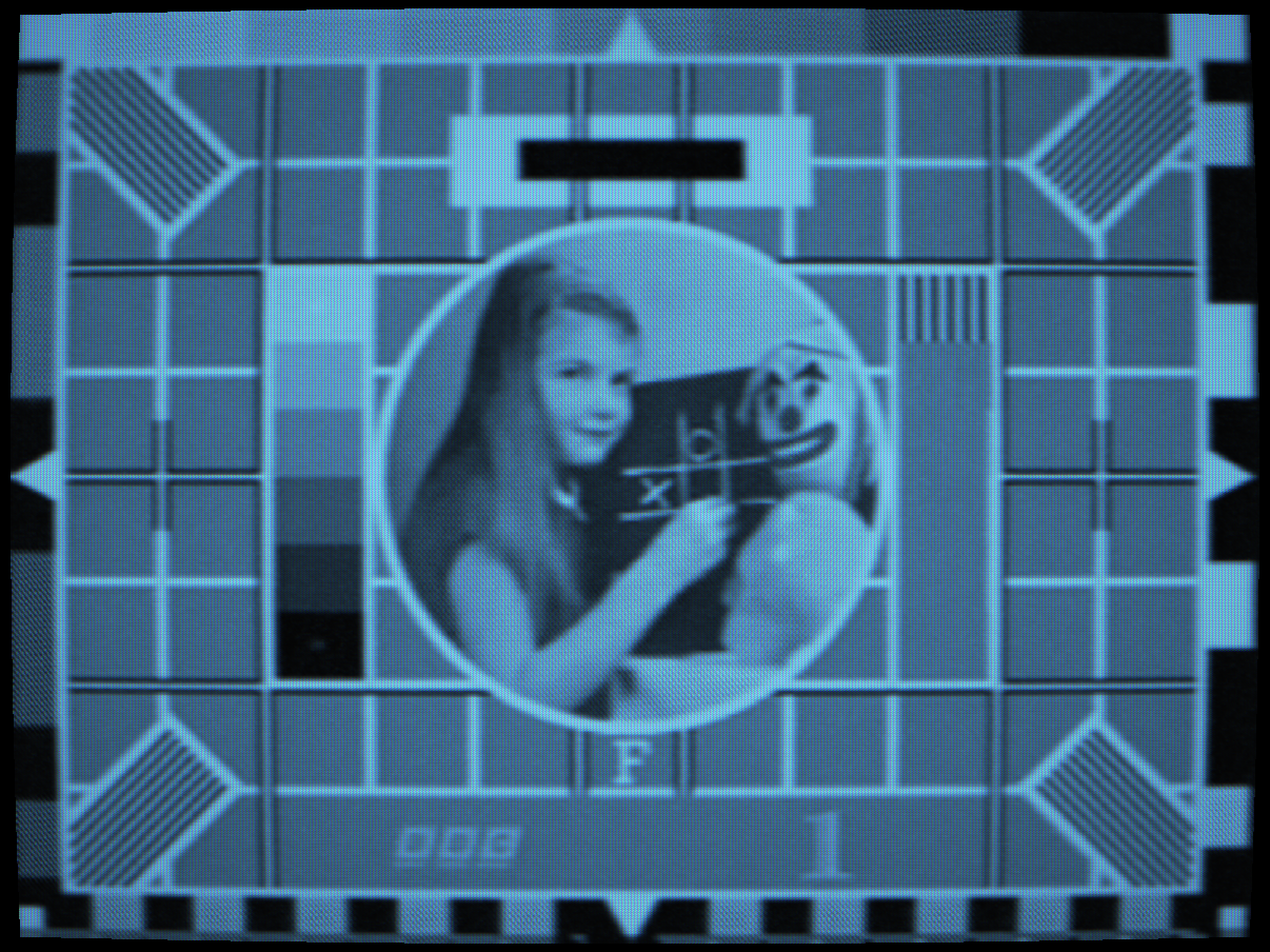 Black and white mode — P4 phosphor warm white, colour information stripped